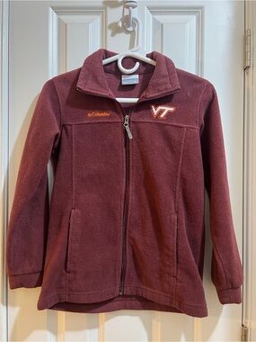 Columbia Kids Virginia Tech Full-Zip Fleece Jacket - VT Logo Size 10/12 Youth